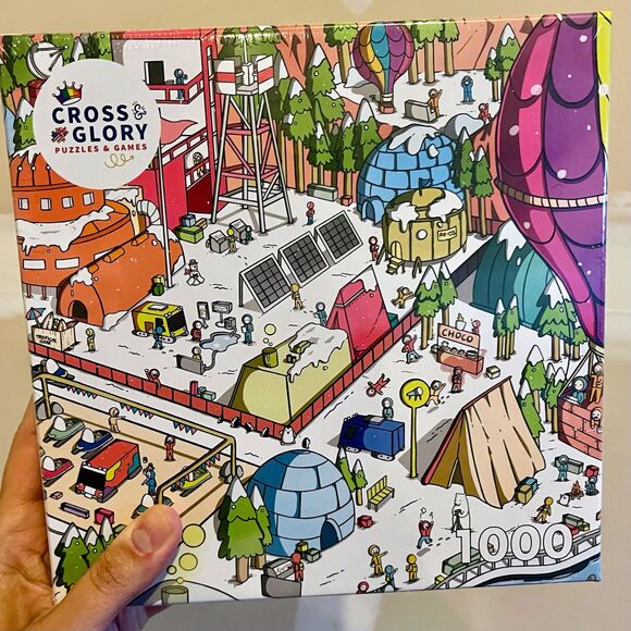 Arctic Explorer's Snowbound Giggles - 1000 Piece Jigsaw Puzzle Cross and Glory - Picture 1 of 1